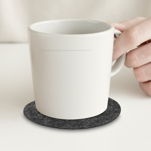 Luxshiny 6Pcs Black Desk Coaster Felt Absorbent Furniture Protection for Home Users Indoor Use