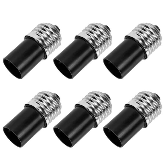 Luxshiny 6-Pack Base Adapter Set E27 to Socket Converter with Electrical Insulation