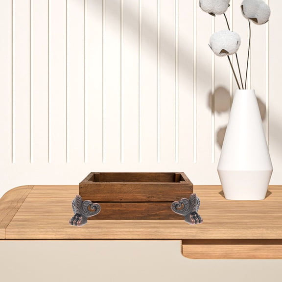 Luxshiny Set of 6 Zinc Alloy Corner Leg Brackets for Decorative Table Feet, Perfect for Home Decor Style