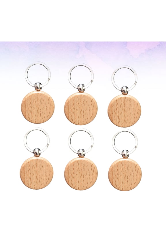6Pcs Cute Keychain Pendants Keyring Pendant Khaki Personalization for Giving