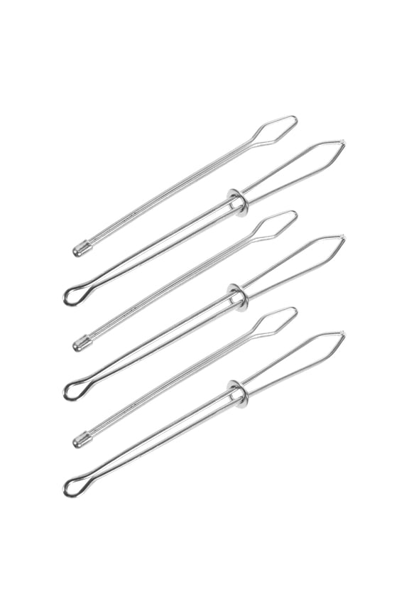 6-Pack Plated Metal Drawstring Puller Tools with Ergonomic Grip for Easy Sewing and Cord Threading