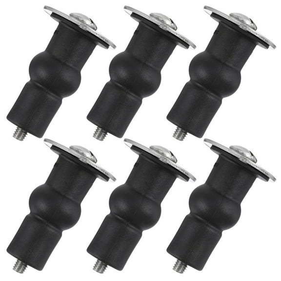 Luxshiny 6-Pack Toilet Seat Hinge Bolts with Stainless Steel and Rubber Components for Home Use
