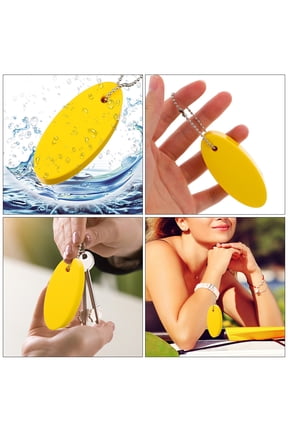 Boat Keychain Float PU Yellow 6Pcs