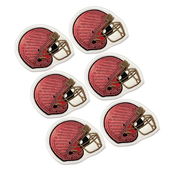 Luxshiny Sports Theme 6Pcs Football Embroidery Patch Fade Resistant Diy Application for Team Fans Collectors