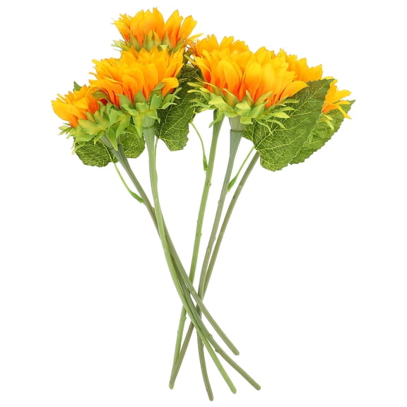 Luxshiny 6Pcs Garden Decor Sunflower Yellow Plastic Simulated Flowers for Couples