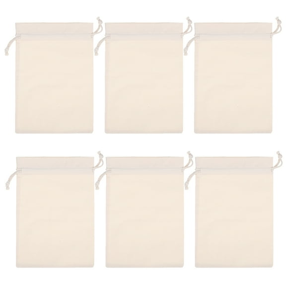 Luxshiny 6Pcs General Users Drawstring Bags for DIY Projects and Storage