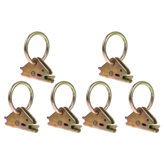 Luxshiny 6Pcs Golden Heavy Duty Tie Down Hooks for Truck Bed and Trailer Cargo Anchor Accessories
