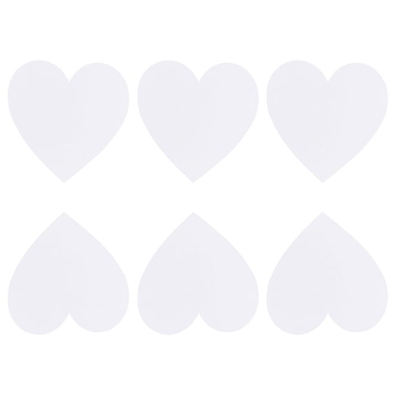 Luxshiny 6Pcs Heart Shape Canvas Board White Cotton Painting Surface for Outdoor Art