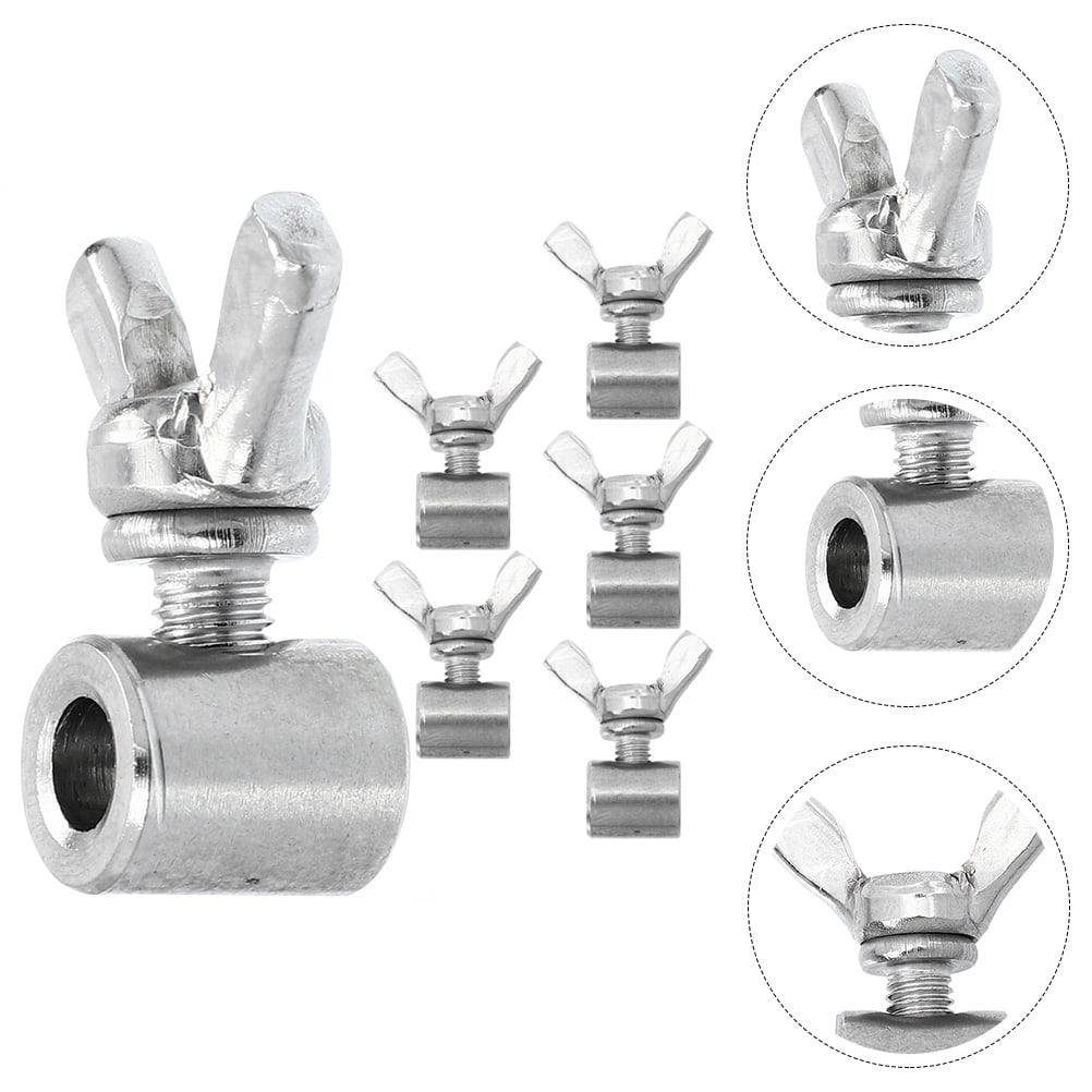 Fastener Flat Rope Luxshiny 6Pcs Heavy Duty Wire Rope Fasteners Stainless Steel Clamps for ...