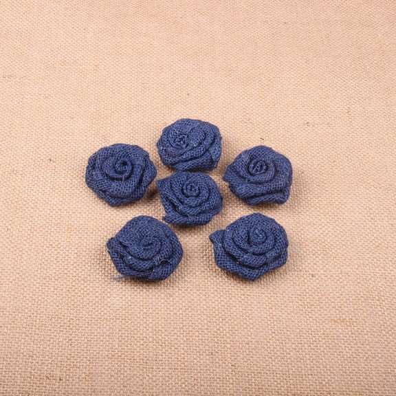 Luxshiny Flower Embellishments Crafting Burlap Roses Jute Females Special Soiree 6pcs