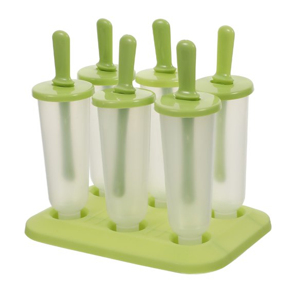 Luxshiny 6-Pack Molds for Freezer, Flexible Plastic Ice Cream Trays, Perfect for Homemade Snacks