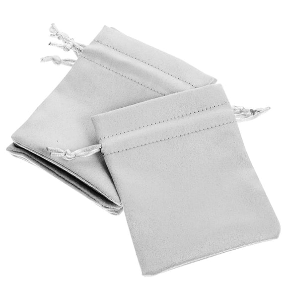 Luxshiny 6Pcs Light Grey Drawstring Treats Pouches for Storage Candy Snacks and Presentation