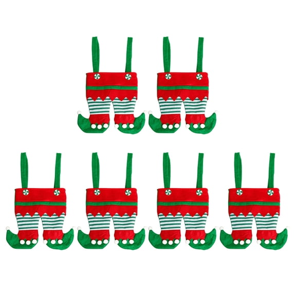 Luxshiny 6Pcs Party Candy Pouch Non Woven Fabrics Red for Themed Party