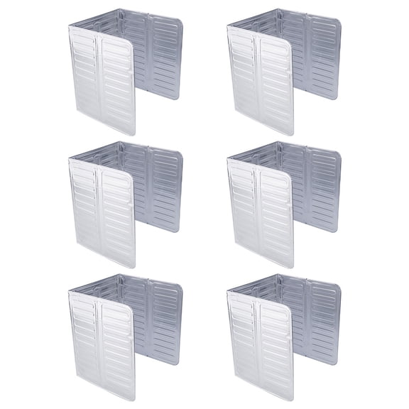 Luxshiny 6Pcs Plated Silver Oil Splash Baffle Plates Aluminum Foil Kitchen Gadgets for Wall Protection