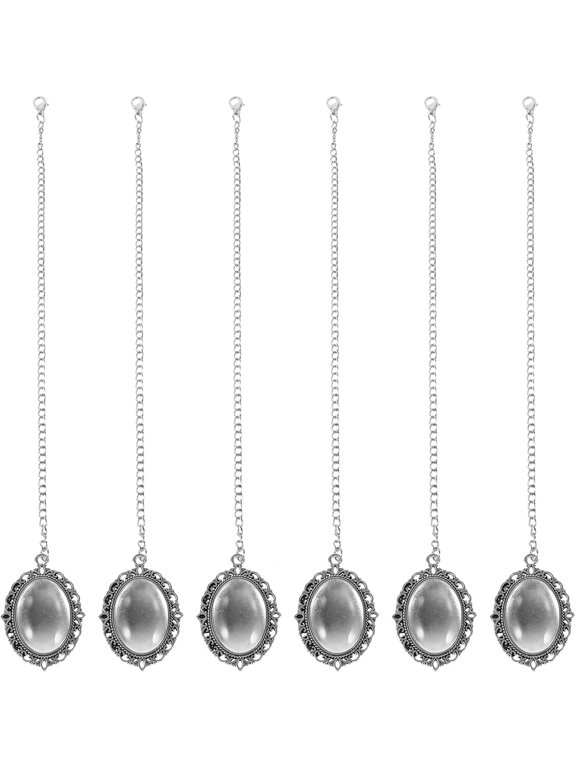 Graduation Cap Pendant Decor in Plated Silver Alloy for DIY Projects - 6Pcs