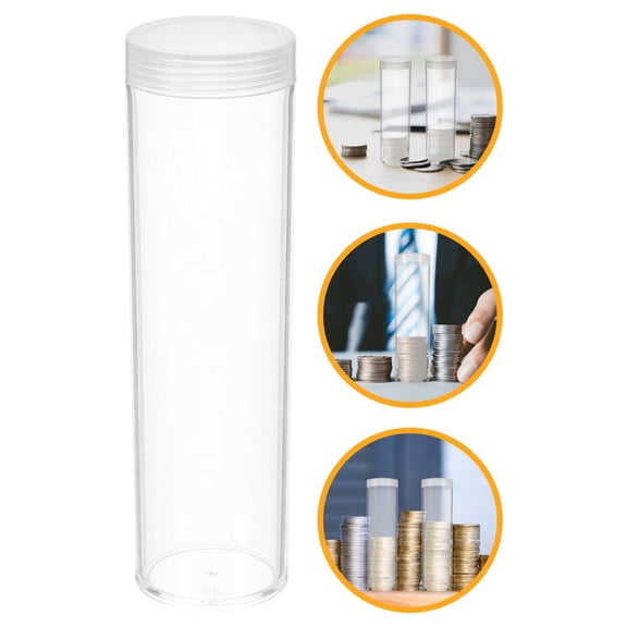 Luxshiny 6Pcs Portable Transparent Coin Holders for Display and Secure Coin Organization
