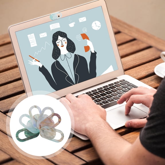 Luxshiny 6Pcs Black Webcam Cover Slide Blocker for Laptop Tablet Computer Privacy