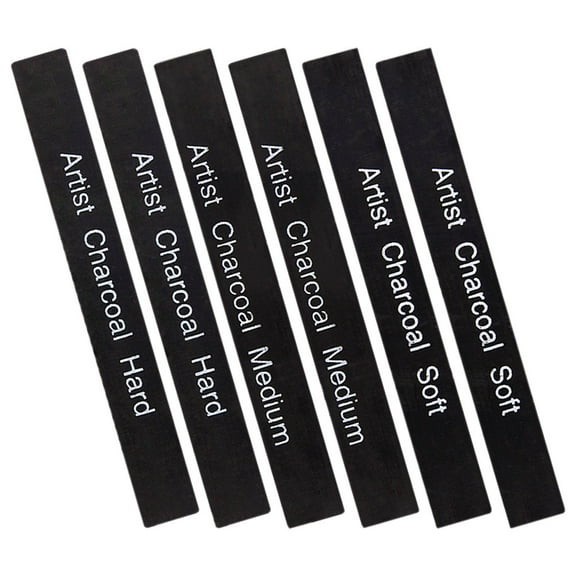 Luxshiny 6Pcs Professional Drawing Sticks Compressed Carbon Rods Durable and Easy to Use