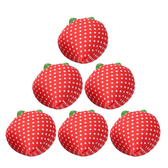 LITINKIMI 6Pcs Durable Red Strawberry Pin Holder Compact Sewing Tool Prevents Needle Loss