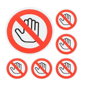 Luxshiny 6Pcs Red Clear Phone Grip Warning Stickers Do Not Touch Safety Labels for Door and Window Use