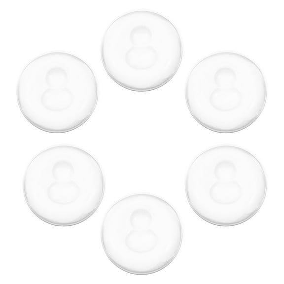 Luxshiny 6Pcs Silicone Door Knob Wall Protector Clear Round Shield Self Adhesive for Home Use