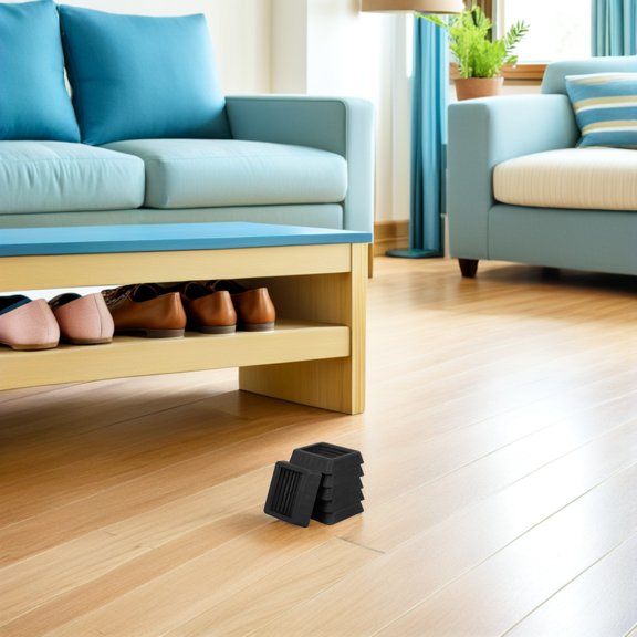 Luxshiny 6Pcs Slipresistant Furniture Cups Black Rubber Pads to Protect Hard Floors and Prevent Sliding
