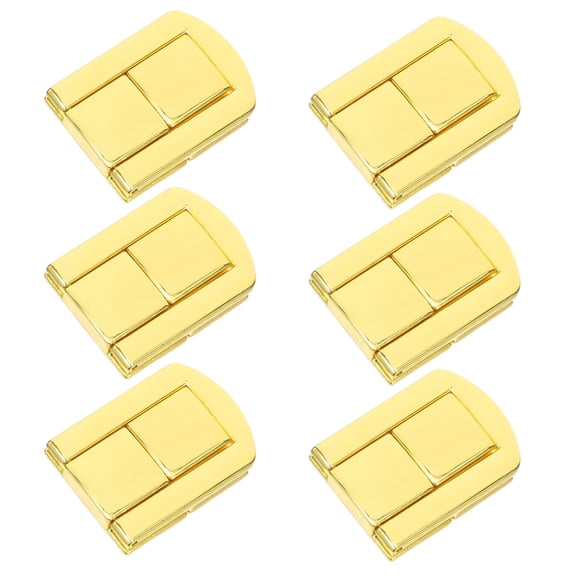 Luxshiny 6Pcs Snap Latch Hardware for Wooden Box Locking Case Latch Replacement in Elegant Golden Color