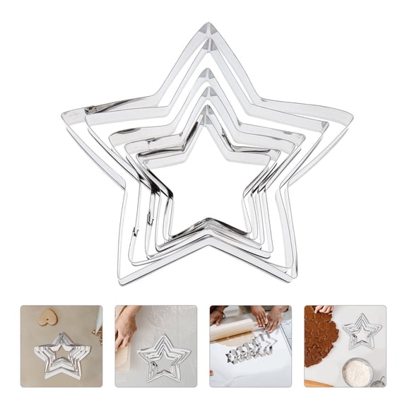 Luxshiny 6Pcs Stainless Steel Cookie Moulds Baking Supplies for Craft Making and Baking Needs