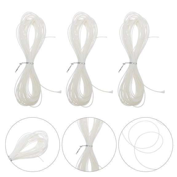 Luxshiny 6Pcs White Waxed Cord for Jewelry Making Featuring Flexible Strong Polyester Thread for Crafts