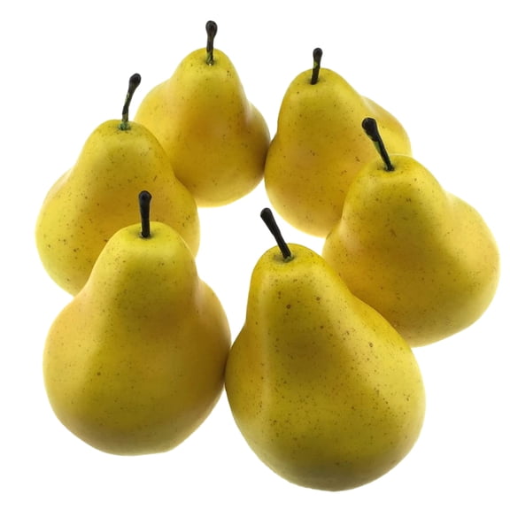 Luxshiny 6Pcs Yellow Artificial Pear Decor Simulation Pear Ornaments for Decoration