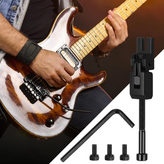 Luxshiny 6Set Black Tremolo Bridge Saddle Blocks for Double Locking System