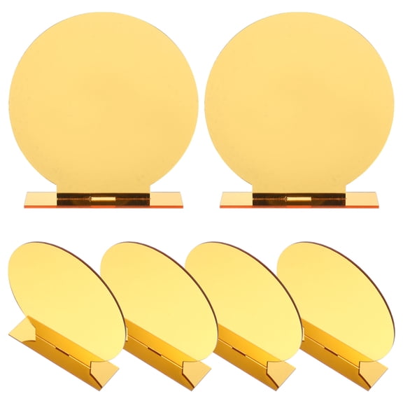 Milisten 6Sets Reusable Acrylic Table Number Signs in Golden for Elegant Events