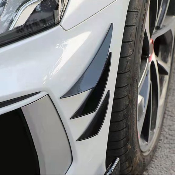 Luxshiny 6pcs Car Front Scrape Guard Kit, Soft Rubber Spoiler Canards for All Car Types, Decorative Splitter Stickers