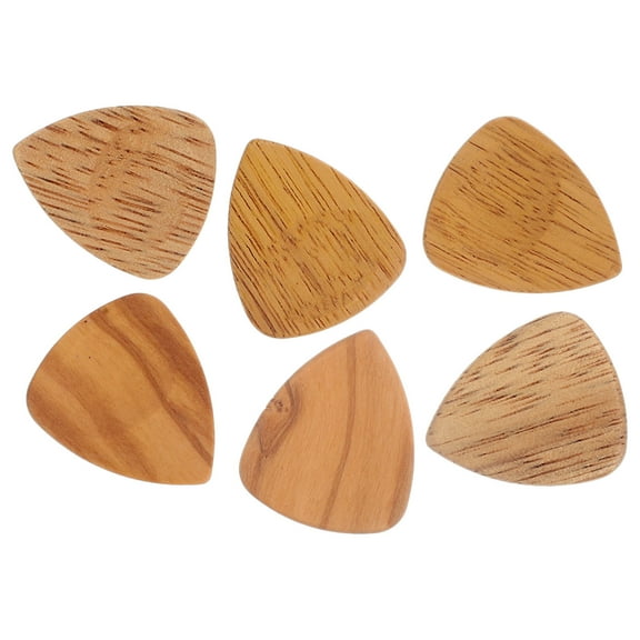 Luxshiny 6pcs Plectrum for Electric Guitar Assorted Color Black Walnut Wood for Family Members