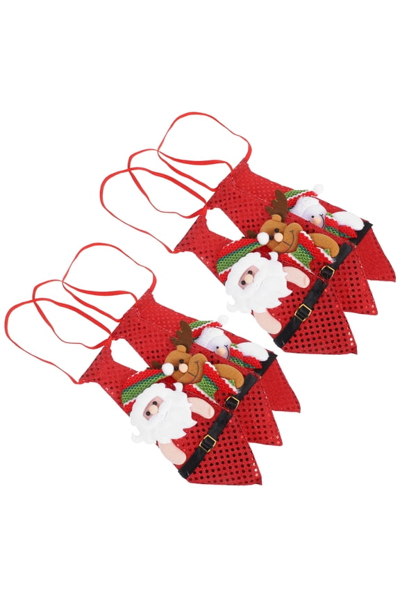 6pcs Festive Tie Fabric Assorted Color Option Mens Novelty Ties for Christmas Parties