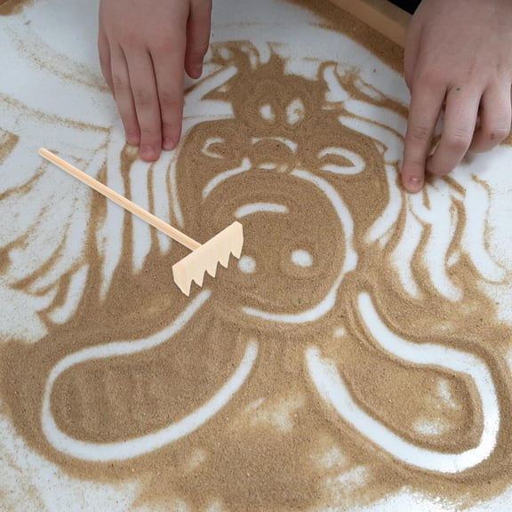 Luxshiny Miniature Tool Rake Wooden 6pcs Pattern Creation