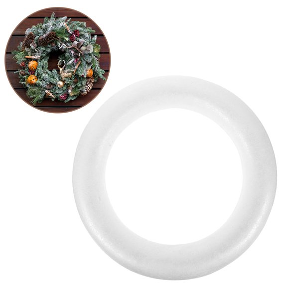 Luxshiny White Foam Circles 6 Pieces for Easy Crafting, Decorating, and Handling Smooth Lightweight Material