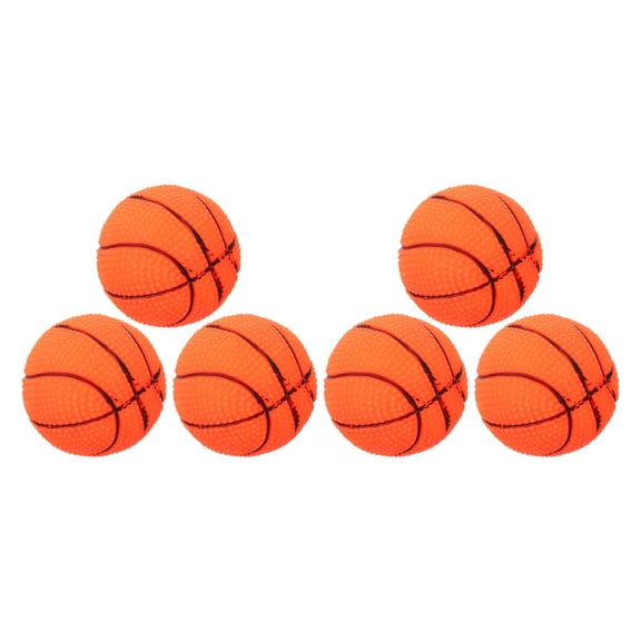 Luxshiny 6pcs Small Dog Squeaky Balls Vinyl Multi for Interactive Play and Exercise