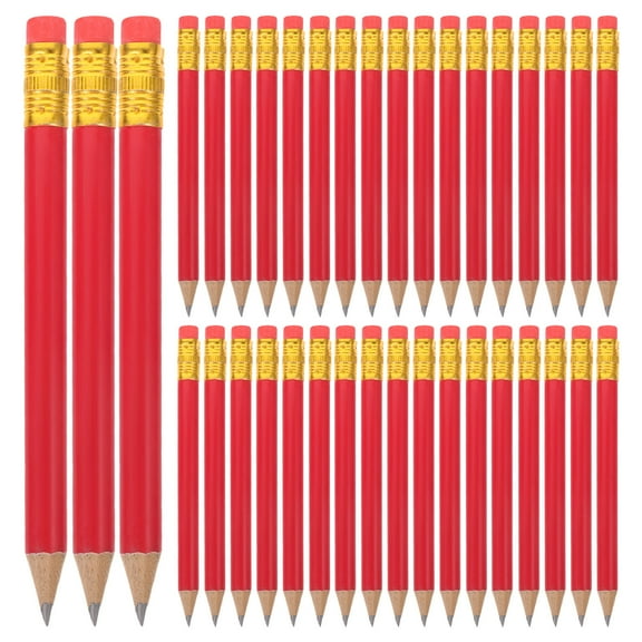 Luxshiny 72Pcs Red Wood Graphite Golf Pencils Pre-Sharpened with Eraser for Writing and Scoring