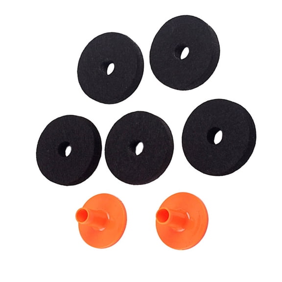 Luxshiny 7pcs Cymbals Sleeves Plastic Black Performance Enhancement Drummer Supplies
