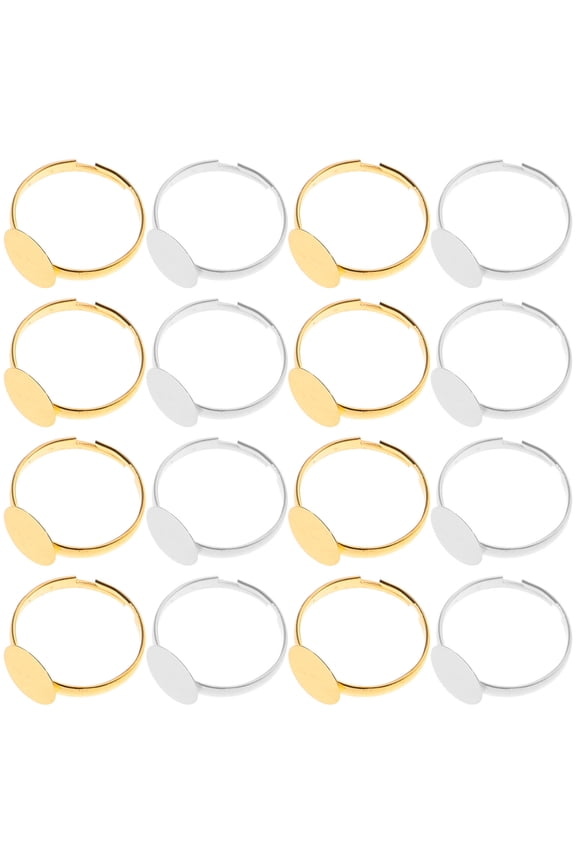 80Pcs Assorted Color DIY Ring Bases for Finger Rings Durable Metal Ring Finding