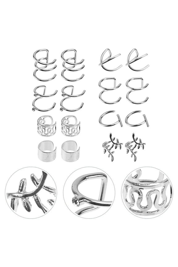 8Pairs Stylish Ear Clips No Pierced Ear Accessories Lightweight and Durable