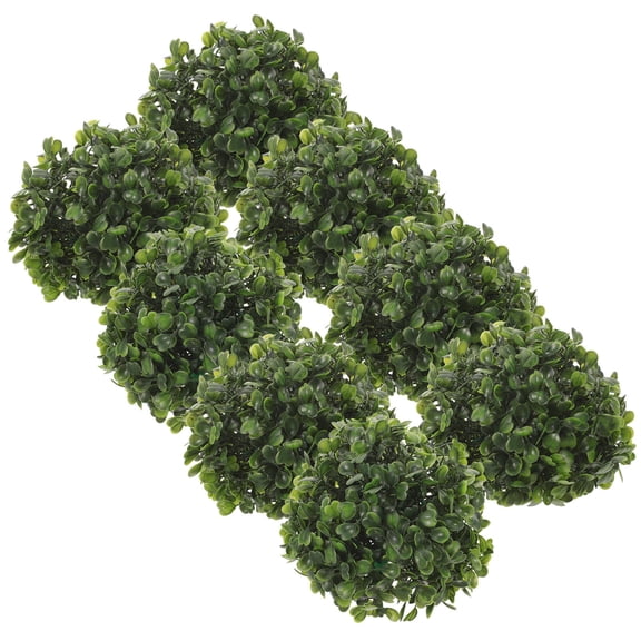 Luxshiny 8Pcs Ceiling Hanging Grass Ball Green Artificial Plant Decor for Mall Party Layout
