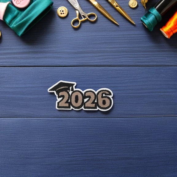 Luxshiny Black Graduation Appliques for Clothing and Accessories 8Pcs