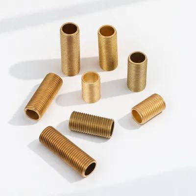 Luxshiny 8Pcs Golden Brass Hollow Connecting Rods Professional Light Connecting Accessories