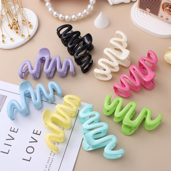 Luxshiny 8 Pcs Hair Claw Clips Women Hair Clips For Daily Use PC Hair Holding