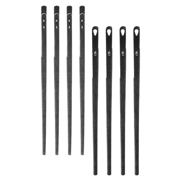 Luxshiny 8-Piece Leathercraft Sewing Needle Set with Threader, Black Steel Hand Stitching Tools for Leatherwork and Craft Projects