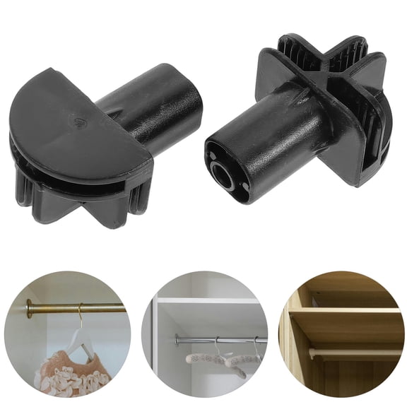 Luxshiny 8Pcs Modular Unit Plastic Connectors Black for Wire Grid Cube Organizer and Closet