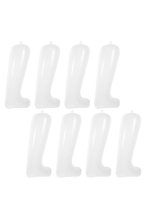 White Portable Inflatable Boot Trees with PVC Material, Space-Saving Shoe Storage Organizers for Effective Boot Care