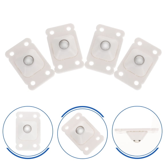 Luxshiny 8Pcs Self Adhesive Castor Wheels Wheels for Crafts White for Trash Cans and Easy to Move